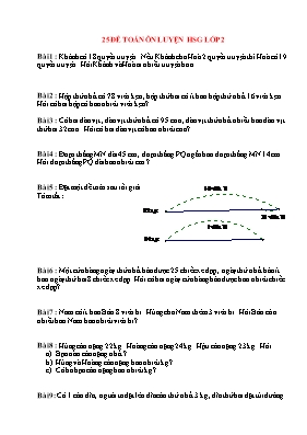 25 Đề toán ôn luyện học sinh giỏi Lớp 2